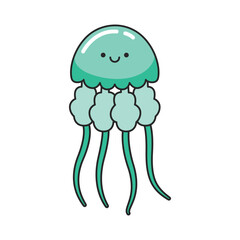 cute jellyfish illustration