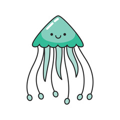 cute jellyfish illustration