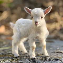 mini white goat