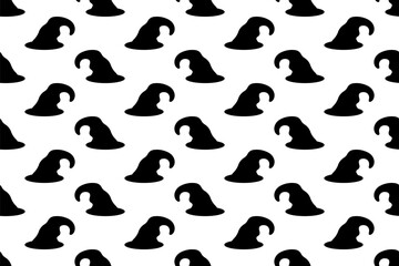 Halloween hat seamless pattern design