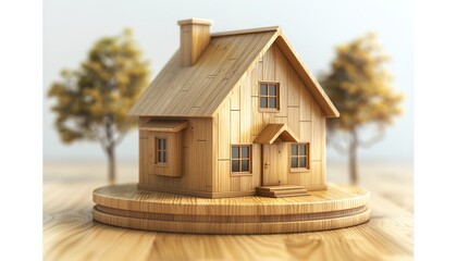 3d icon house with clean background 