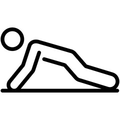 push up line icon