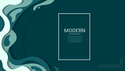 Green background with unique, abstract design, wavy, liquid that gives it a modern and artistic feel