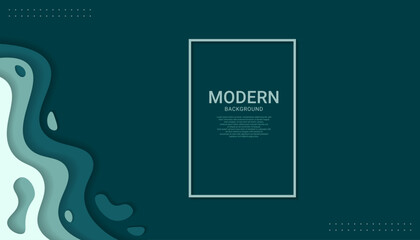 Green background with unique, abstract design, wavy, liquid that gives it a modern and artistic feel