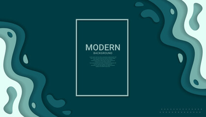 Green background with unique, abstract design, wavy, liquid that gives it a modern and artistic feel