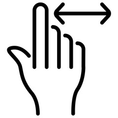 Obraz premium horizontal scroll line icon