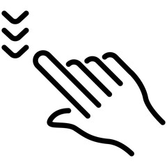 swipe down line icon