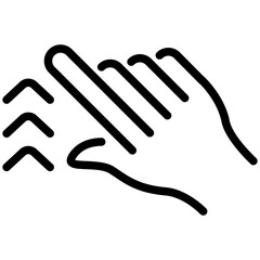 swipe up line icon
