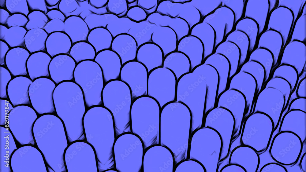 Poster up and down sliding columns of purple color. design. cartoon style of wavy background of long 3d sha