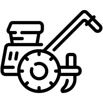 recommend clip art: cultivator line icon