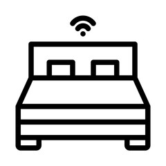 Smart bed icon. Part of smart home icons