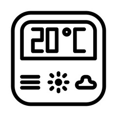 Smart thermostat icon. Part of smart home icons