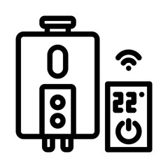 Smart water heater icon. Part of smart home icons