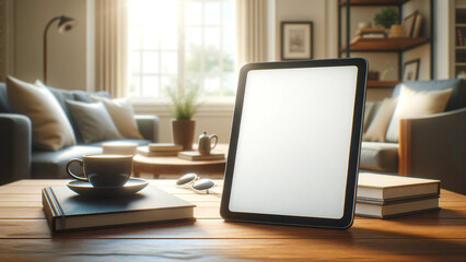Tablet with White Screen Mockup