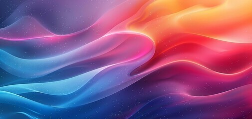 Obraz premium Vibrant abstract background with fluid gradient waves in red, blue, and purple hues, creating a dynamic and lively visual effect.