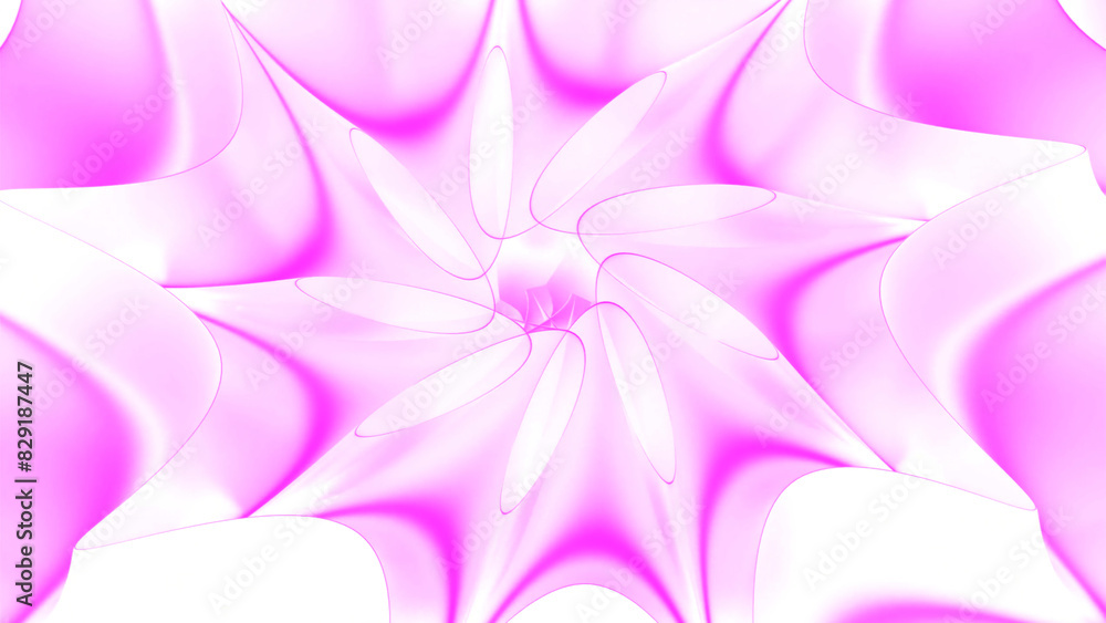 Poster absorbing bright star fractal shapes. motion. beautiful relaxing background with moving stars into t