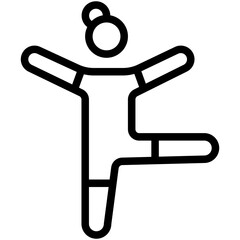 yoga line icon