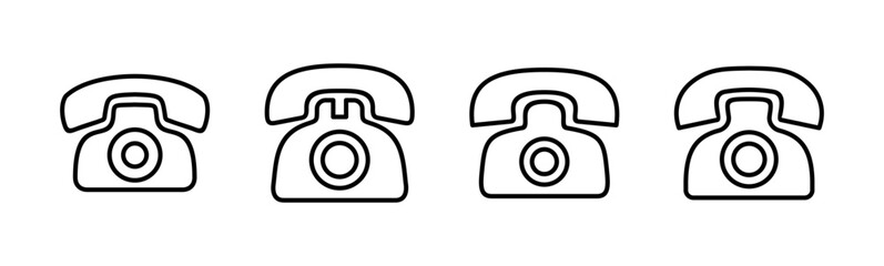 Telephone icon set. phone icon vector.