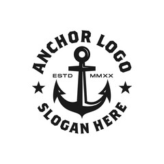 vintage nautical anchor logo design © Art 27
