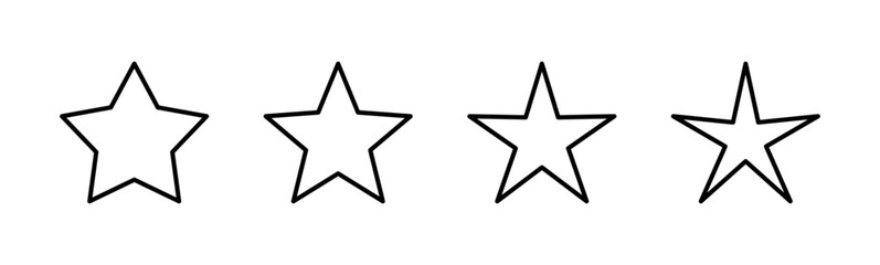 Star Icon set. rating icon vector. favourite star icon