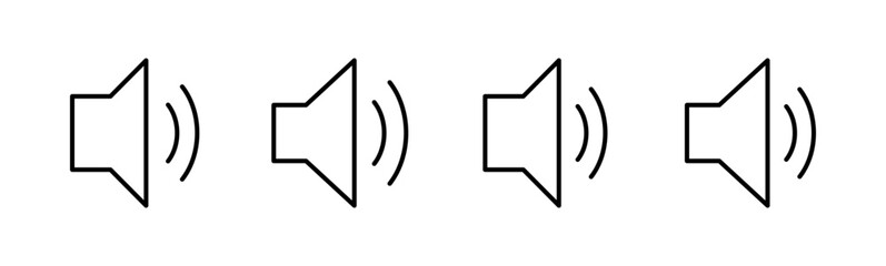 Speaker icon set. volume icon vector. loudspeaker icon vector. sound symbol