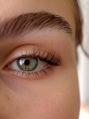 Obraz premium Captivating Eyelash Enhancements Framing Almond-Shaped Eyes with Natural Elegance