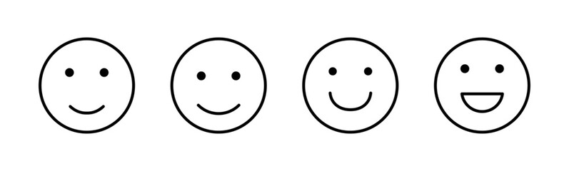 smile icon set. smile emoticon icon. feedback