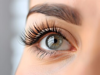 Obraz premium Captivating Eyelash Extensions with a Natural,Barely-There Allure