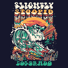 fresh summer wave vacation beach surfing graphic