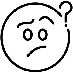 confused line icon