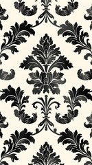 Elegant Damask Patterns in Refined Monochromatic Tones