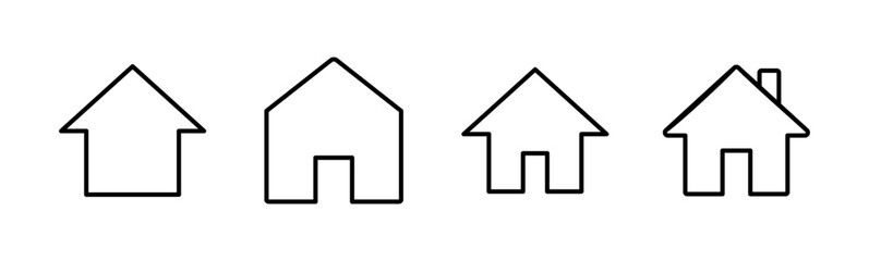 House icon set. Home icon vector