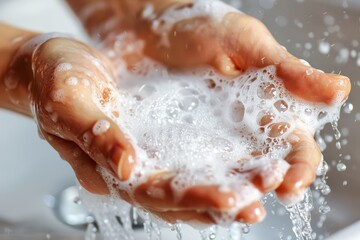 Fototapeta premium Hygiene Washing hands with soap