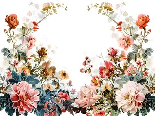 Exquisite Vintage Floral Canvas Pattern Reminiscent of Classic Victorian Wallpaper Designs