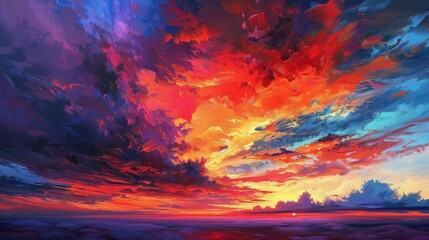 Vibrant hues of the sky s beauty