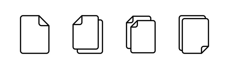 Document icon set. Paper icon. File Icon