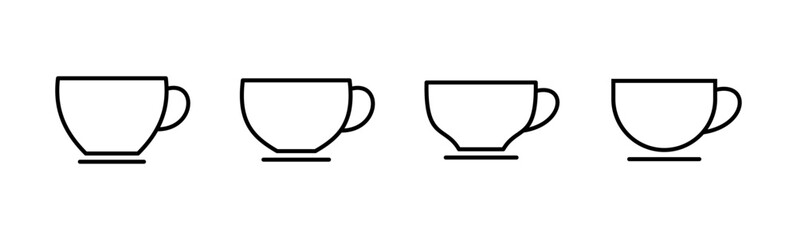 Coffee cup icon set. cup a coffee icon vector.