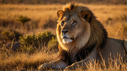 lions sitting in safari plains