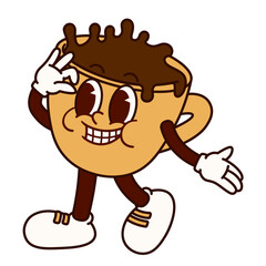 Retro Coffee Character Illustration