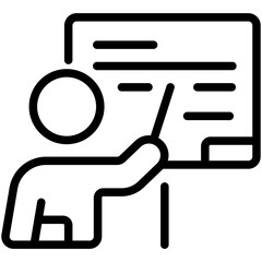 teacher line icon