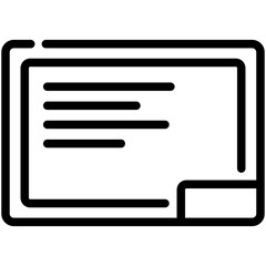 blackboard line icon