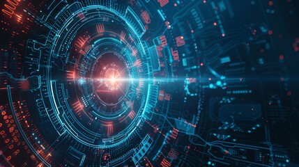 Obraz premium Digital transfer big data on internet. futuristic digital technology