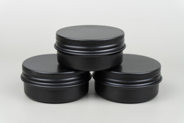 Pomade Container Mock-up with Gray Background