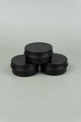 Pomade Container Mock-up with Gray Background