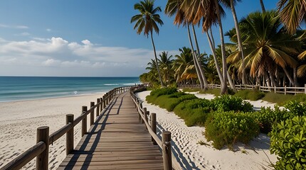 beach with trees