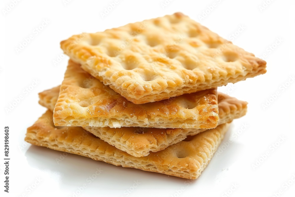 Canvas Prints saltine cracker on white background