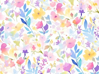 A beautiful watercolor painting of a floral pattern