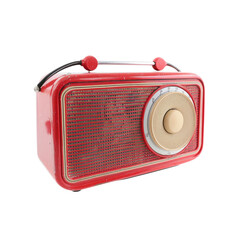 Tune In To Nostalgia With A Retro Red, Isolated On Transparent Background, For Design And Printing