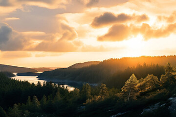 sunrise over the mountains