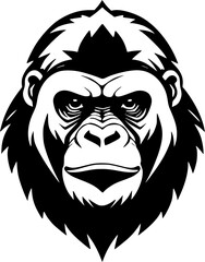 Obraz premium gorilla image for emblem, logo, sign, tattoo, symbol or illustration